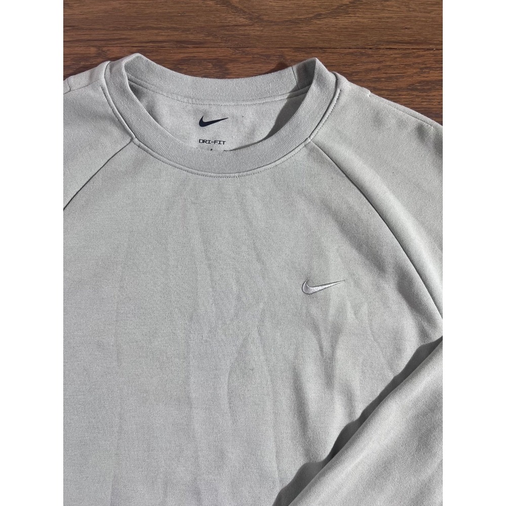 Nike Dri-FIT Mens Small Crewneck Sweatshirt Light Green Raglan Athletic Pullover - Picture 2 of 4